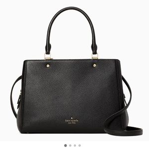 Kate Spade Leila Medium Triple Compartment Satchel - Black NWT
